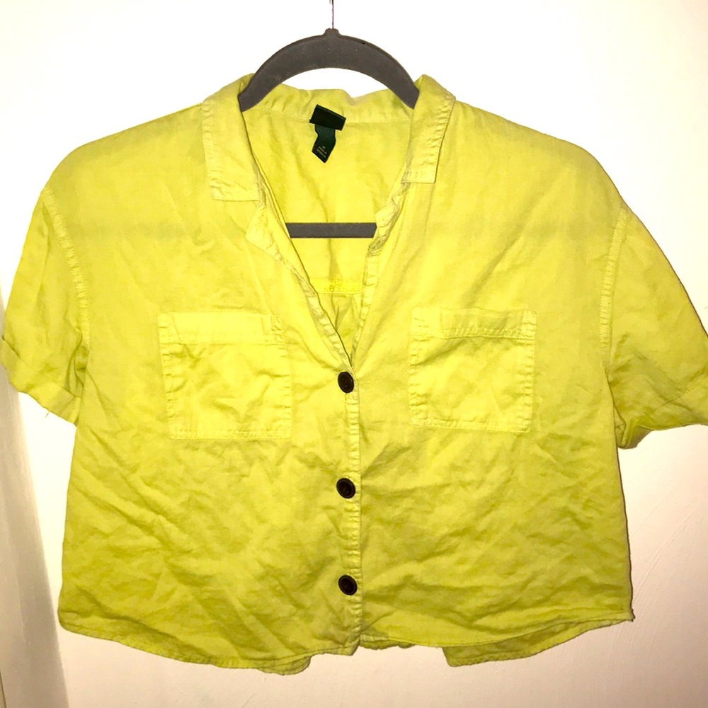 Button Up Crop Top